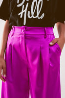 Q2 - Original Palazzo Pleated Pants in Fuchsia