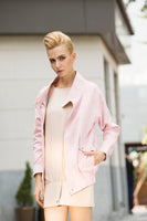 LAGEROSE - Original Rebel in Pink Faux Suede Oversized Jacket