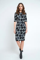 CONQUISTA FASHION - Original Fitted Polka Dot Midi Dress