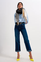 Q2 - Original 90s Flare Leg Jean in Mid Wash Blue