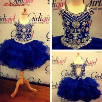 Original Royal Blue Flower Girl Dresses for Weddings Party Ball Gown Flowergirls Pageant Dress First Communion Dresses for Little Girls