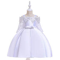 Original Elegant A-Line Fower Girl Dresses Pink Green Blue Beading Crystal Princess Dress For Weddings First Communion Pageant Gowns