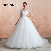 ENGERLA - Original 2022 Wedding Dress Long Sleeve Vestido De Noiva Robe De Mariée Mermaid White Dress Muslim Cheap Elegant Lace Wedding Dress