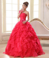 Original Quinceanera Dresses 2022 Sweet Flowers One-Shoulder Crystal Luxury Ball Gown Lace Party Prom Formal Gown Plus Szie